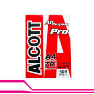 à¸à¸£à¸°à¸”à¸²à¸© A4 à¸«à¸™à¸² 70 à¹à¸à¸£à¸¡ 500 à¹à¸œà¹ˆà¸™/ à¸«à¹ˆà¸­ Alcott